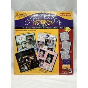 EK Success Chatterbox Journaling and Embossing Templates Jumbo Titles Funky Bday